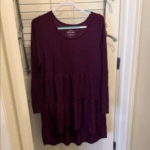 Torrid Deep Burgundy Tiered Tunic